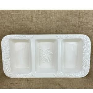 Sur La Table Pinecone Divided Serving Tray Holiday Decor